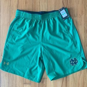 Notre Dame Under Armour Green Men's Shorts